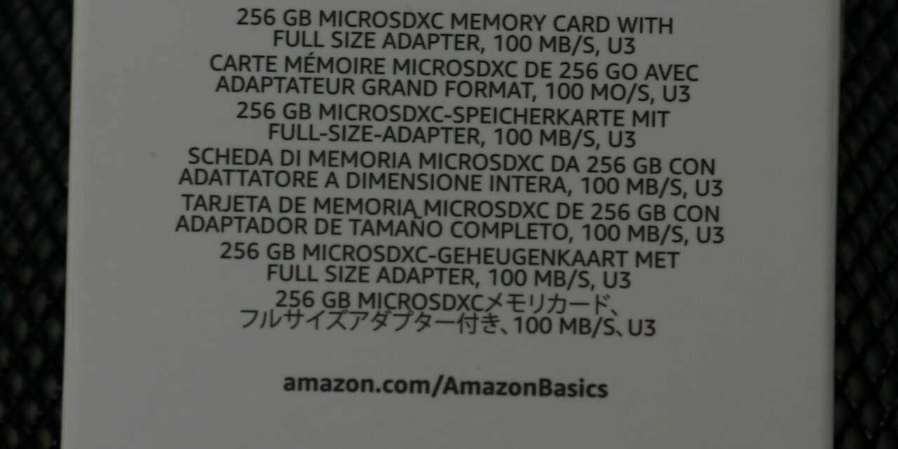 Amazon Basics 256GB Micro SD Card